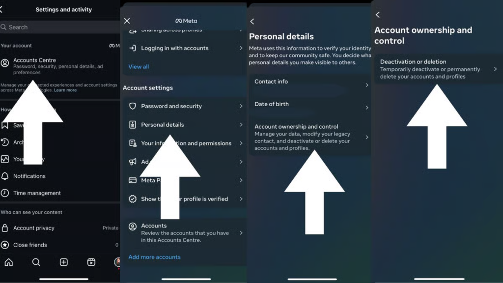 how to delete instagram account