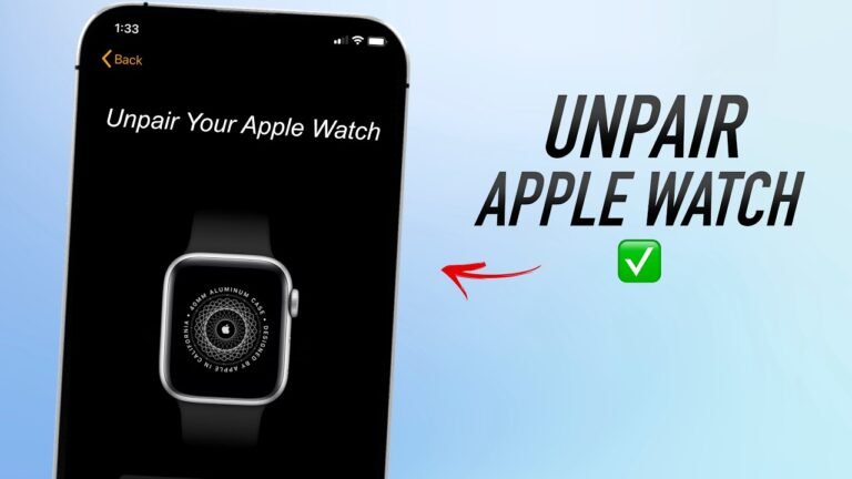 how to unpair apple watch