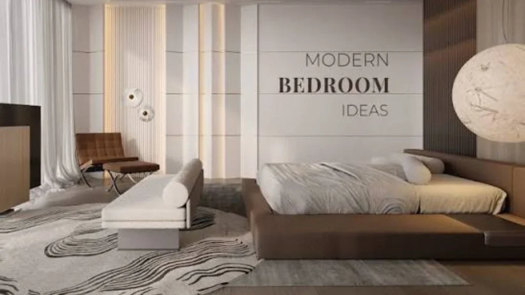 Cozy modern bedroom with organized storage, neutral colors, and comfortable bedding