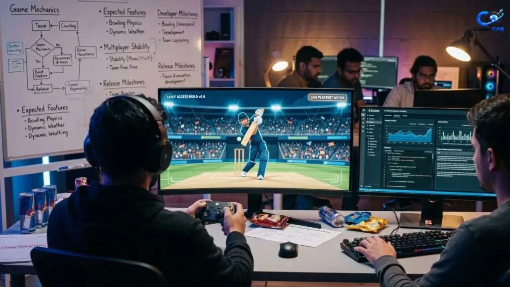 “E-Cricket early access playtesting and features”