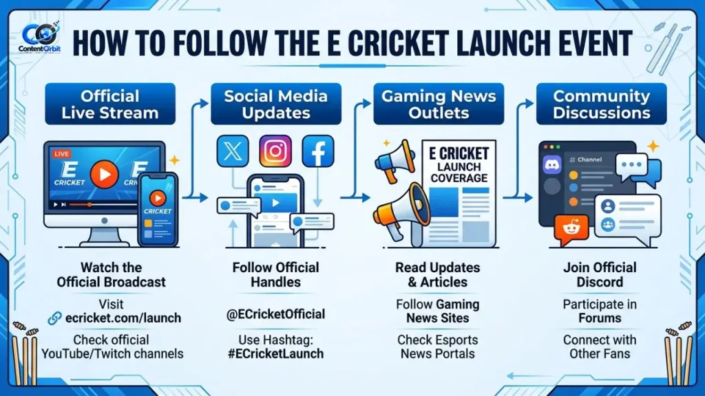 “How to follow the latest E-Cricket launch updates”
