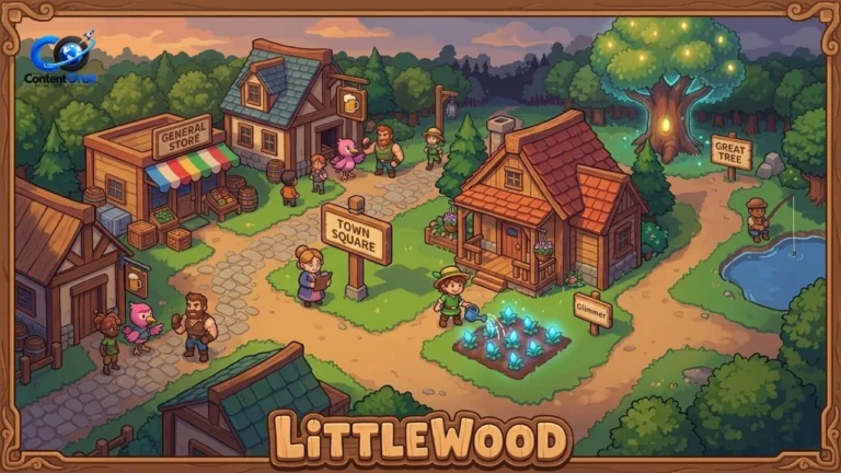 Littlewood game town building and pixel art gameplay
