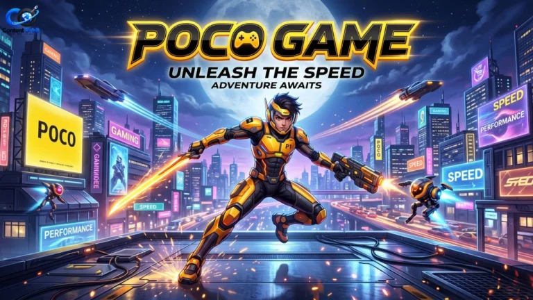 POCO gaming phone running a mobile game with Game Turbo enabled