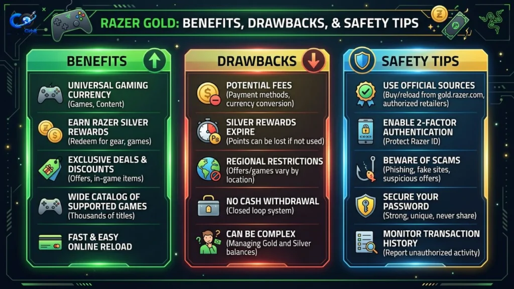 Razer Gold benefits drawbacks and safety tips for gamers