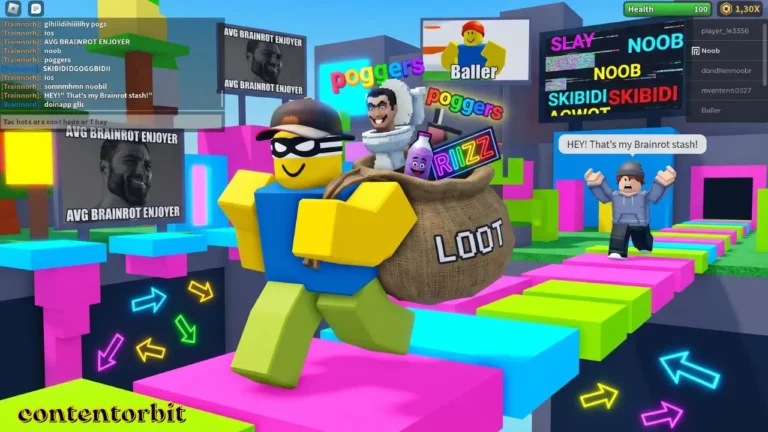 Steal a Brainrot Roblox gameplay showing Brainrots and a player base