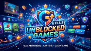 Unblocked games G Plus browser games displayed on a computer screen