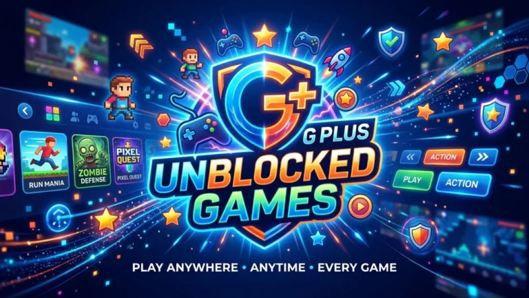 Unblocked games G Plus browser games displayed on a computer screen