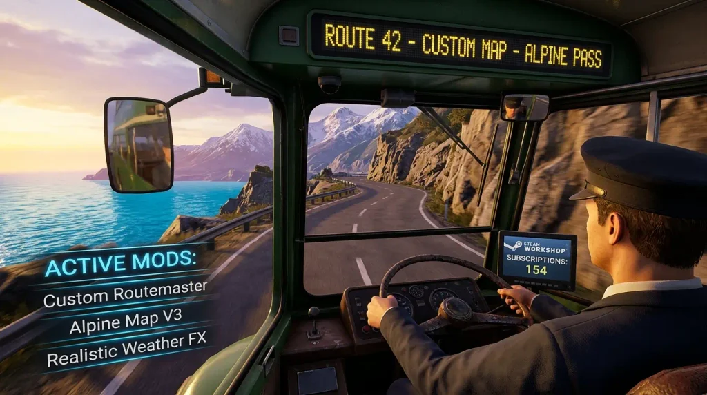 Bus Simulator Games with Mods I AI Generated