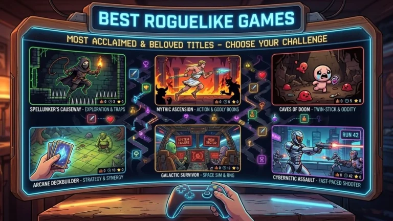 Best roguelike games including Hades Dead Cells and Slay the Spire