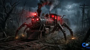 Choo-Choo Charles horror survival game with a terrifying train