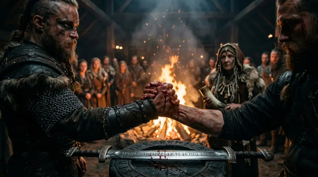 The Norse Blood Oath in Films and Video Games Featuring Viking Loyalty, Honor, and Revenge © ContentOrbit.co.uk I AI Generated