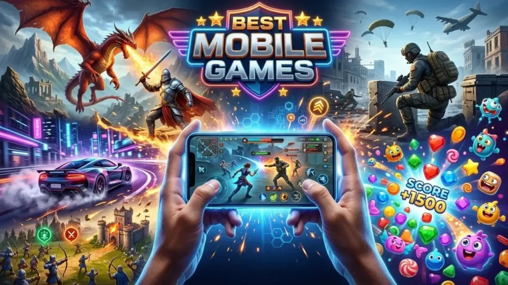 Best mobile games for Android and iPhone featuring action, adventure, and puzzle games