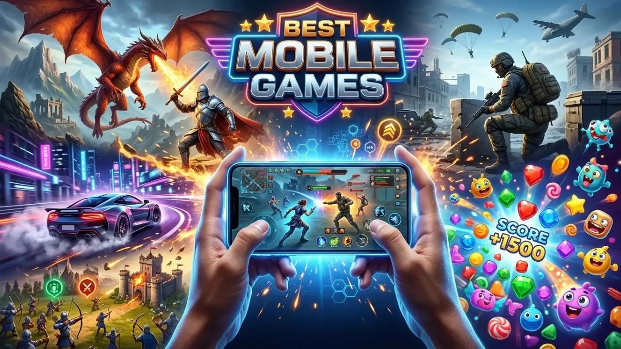 Best mobile games for Android and iPhone featuring action, adventure, and puzzle games