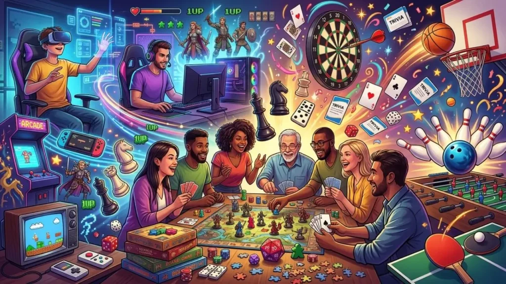 Games for fun, entertainment, and online gaming