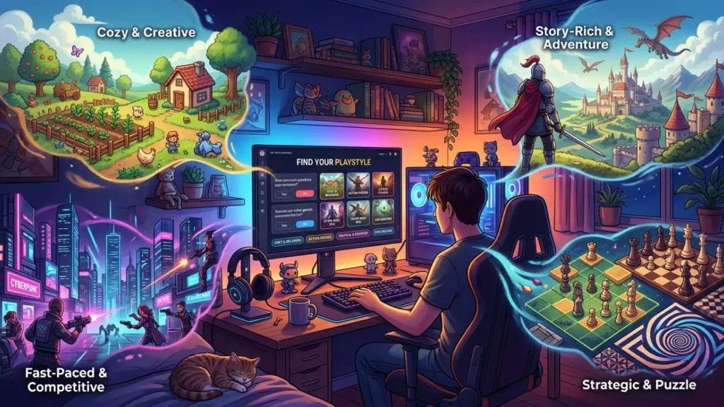 How to find games that suit your playstyle and gaming preferences. I AI Generated